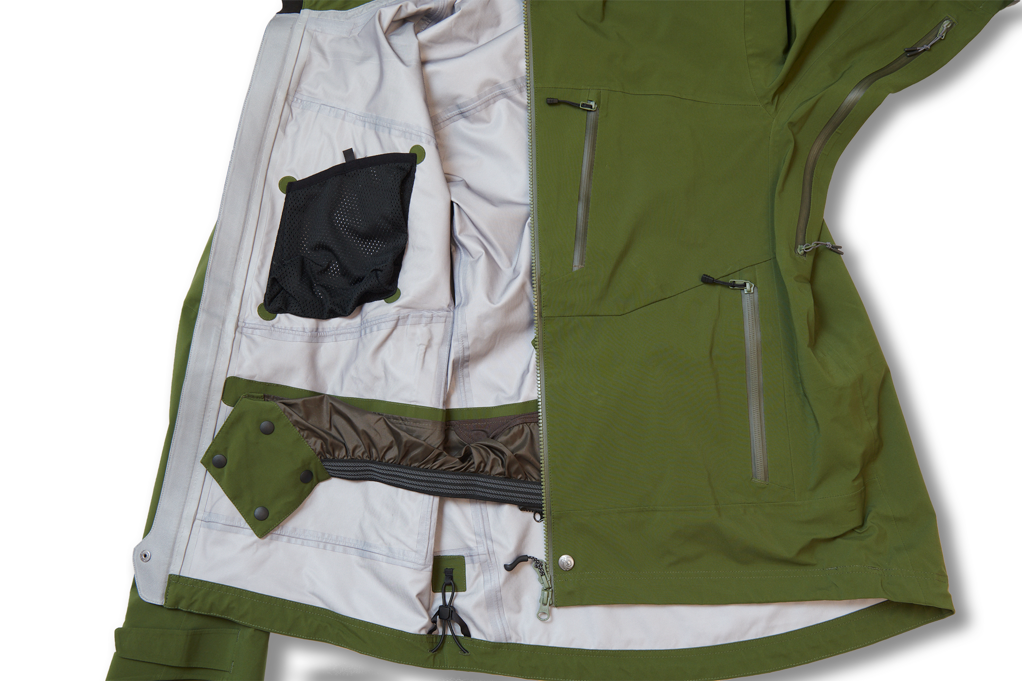 Goggle Mesh Pocket (Inside) & Powder Guard